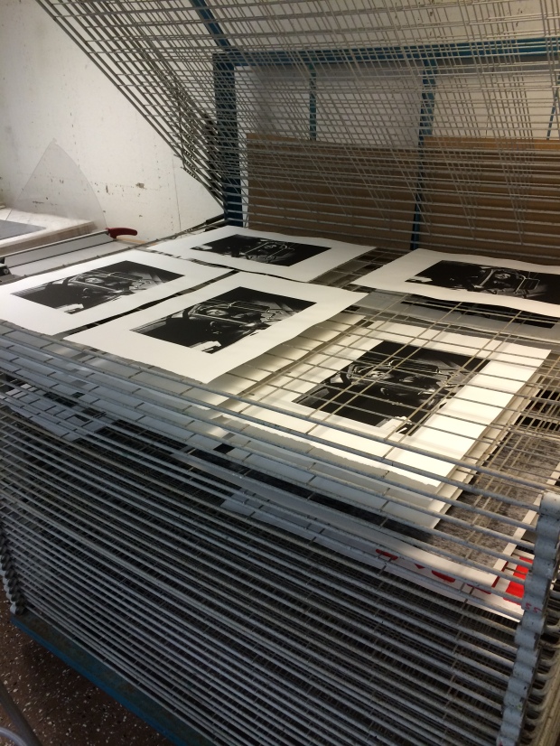Prints piling up on the rack.